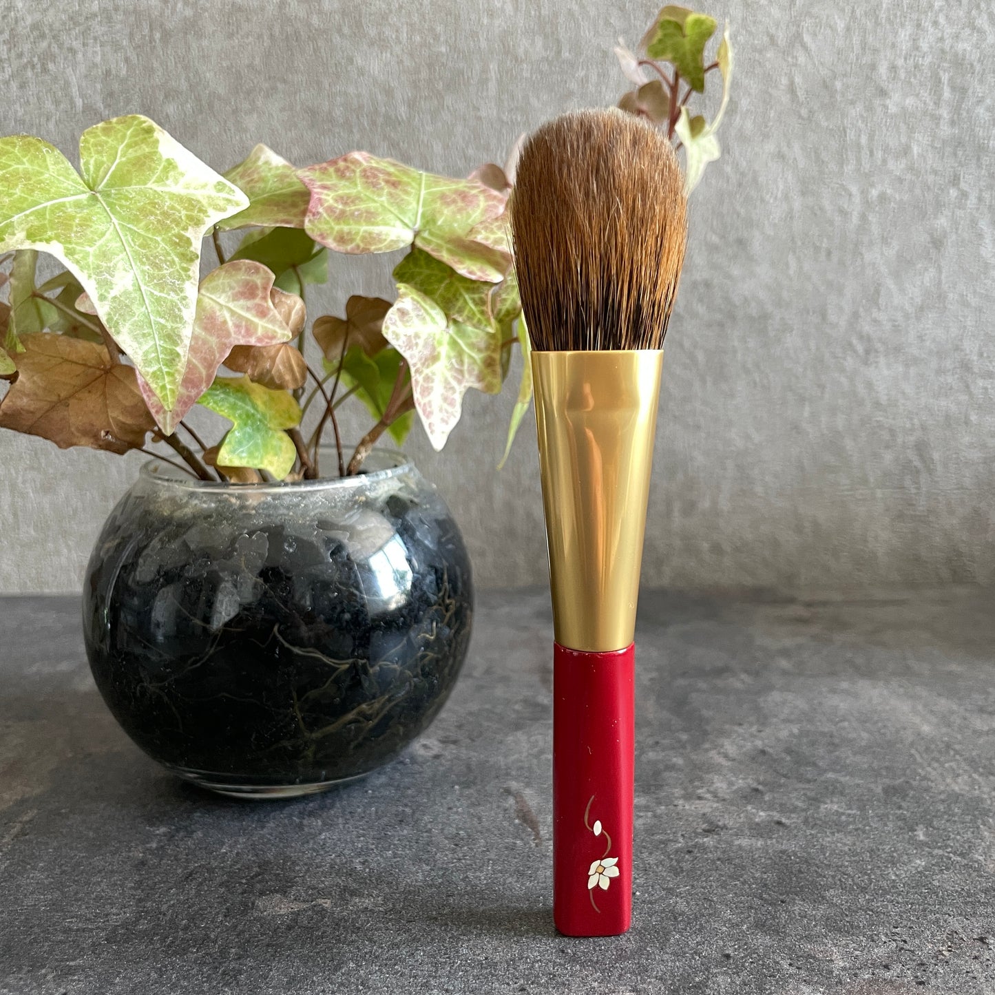 KOYUDO WCS cheek brush,flat round,white Canadian squirrel,by Yoshiki