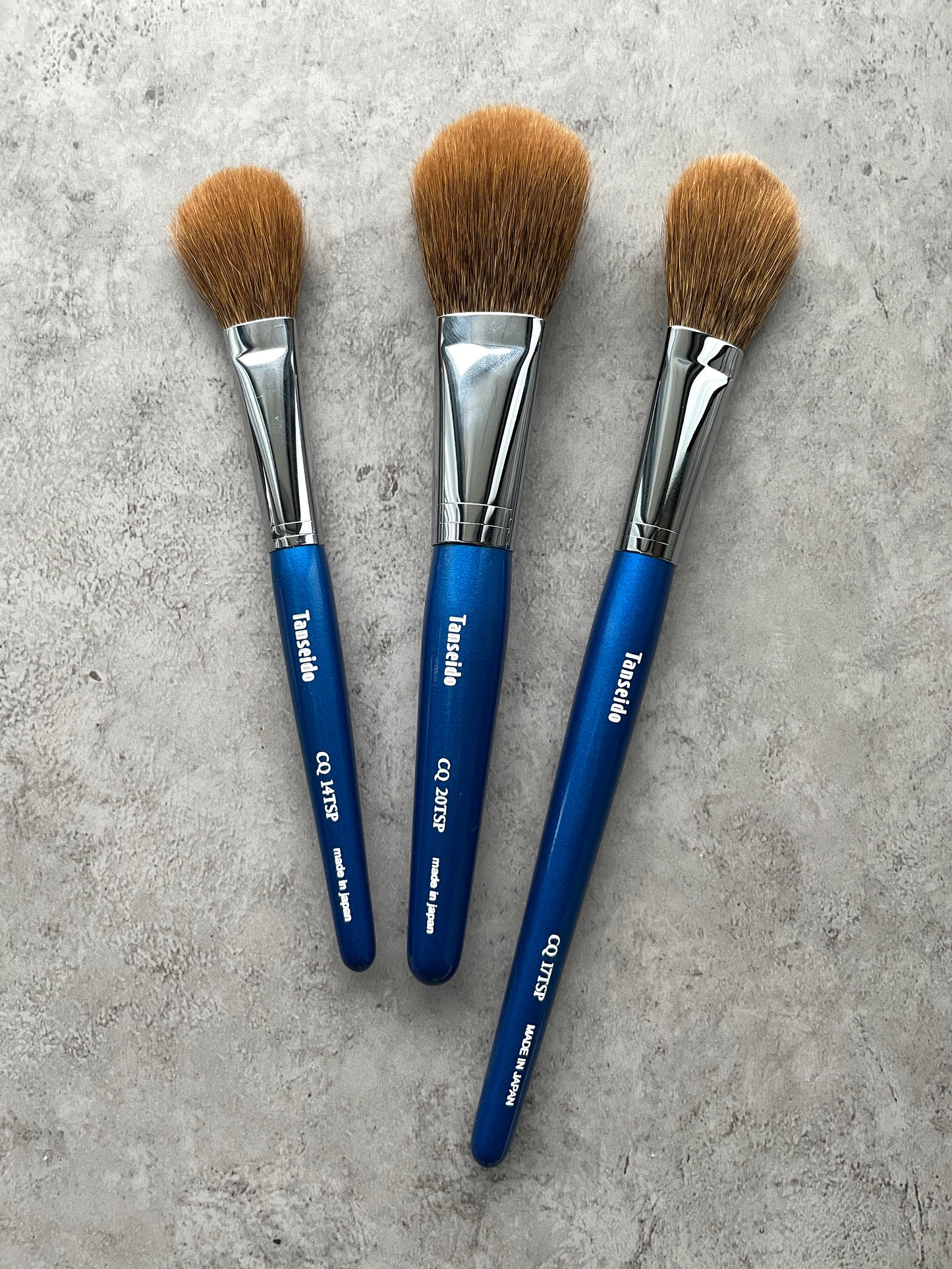 Tanseido Cheek/Power Brush CQ20TSP,medium handle,flat round,tree squirrel
