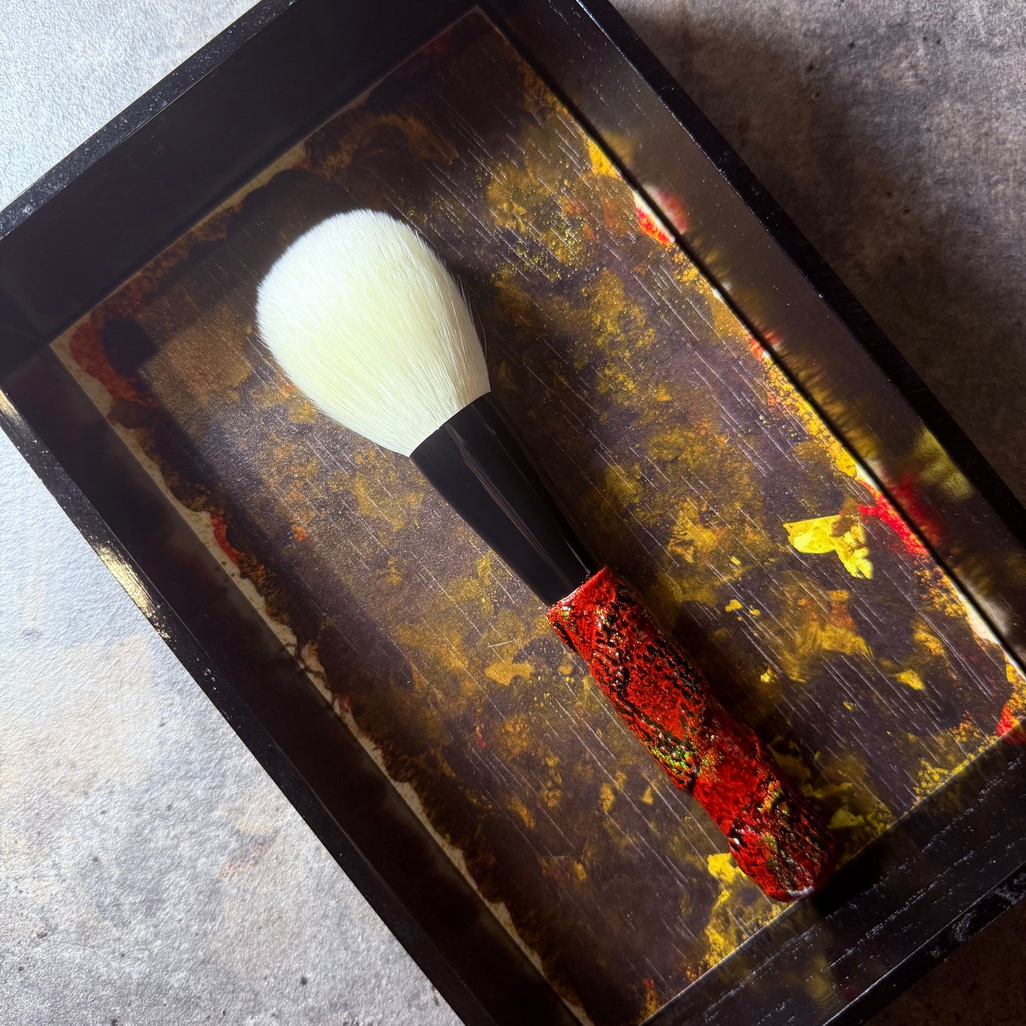 KOYUDO powder brush Gokujyo Saibikoho Embossed Wajima lacquer