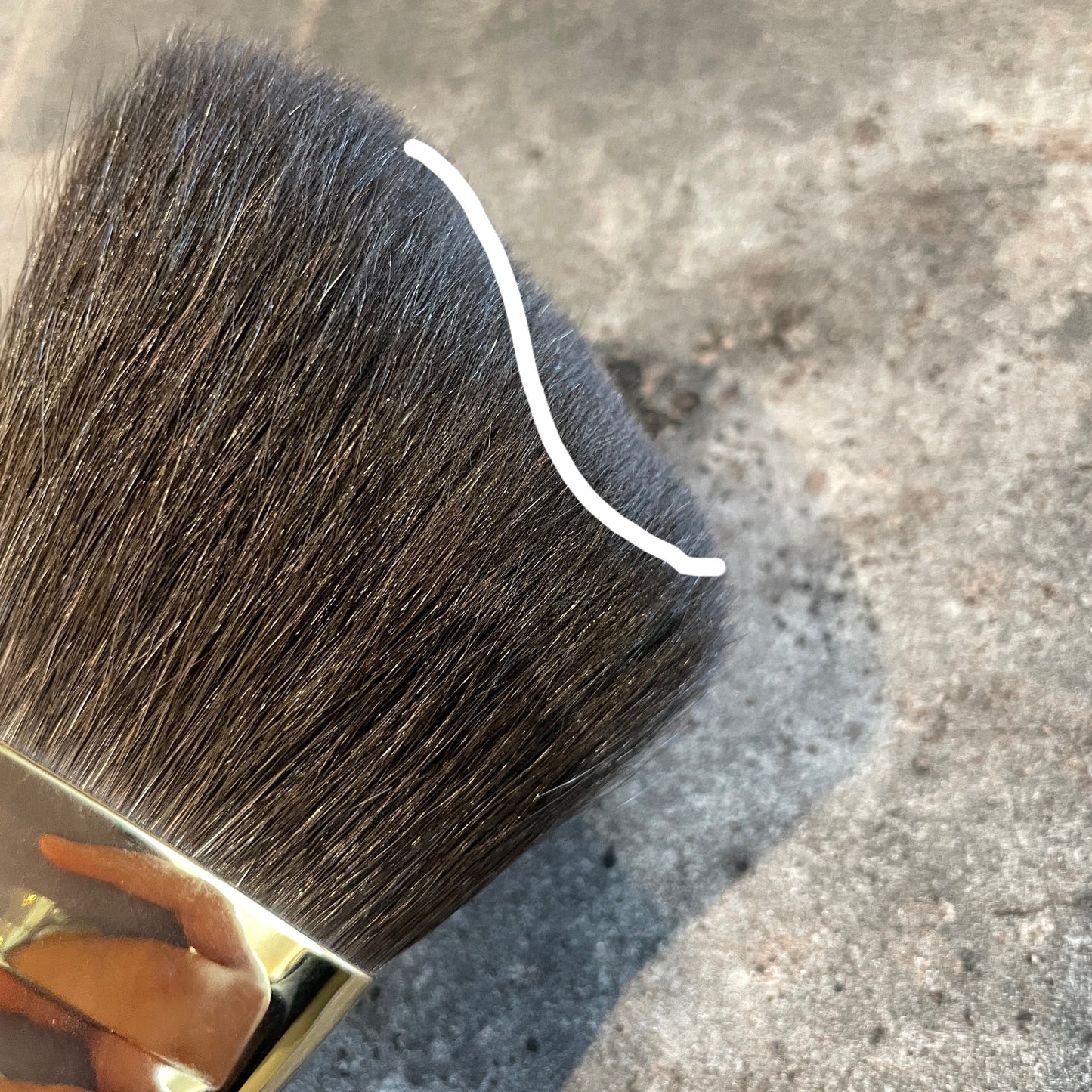 Mizuho jumbo face brush,angle,blue-gray squirrel