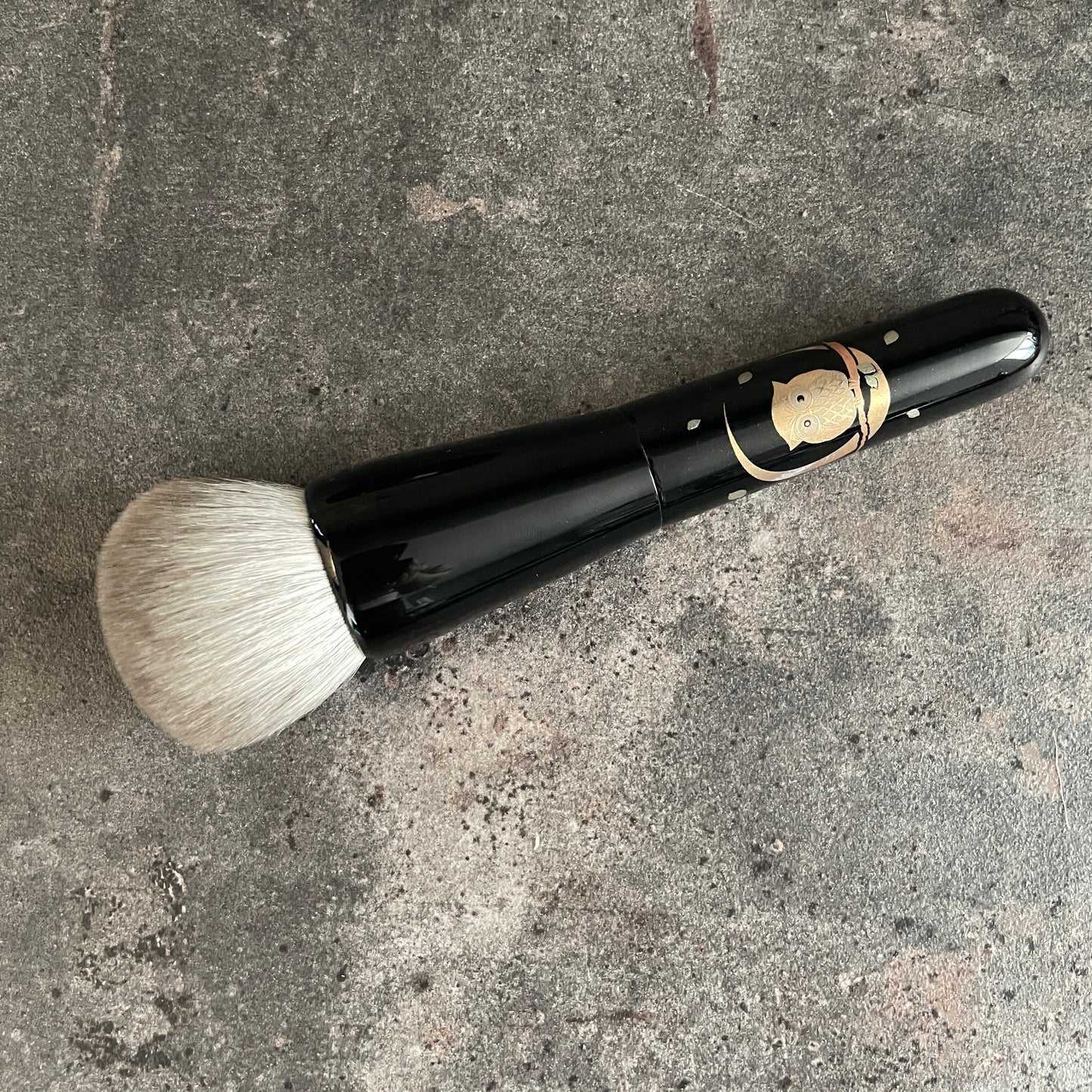CHIKUHODOxBoBo make up brush fundation face powder bronzer silver fox mix saikoho makie handle owl