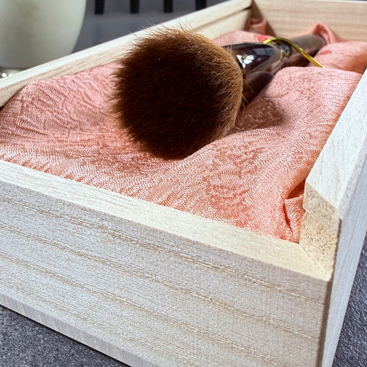 (Custom Order Deposit)Bunshindo Artisan Handmade Makeup Brush with Vintage Kolinsky ferrule 16.5mm