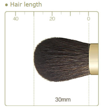 CHIKUHODO MK-12 Cheek Brush Round Gray squirrel mix Horse Portable Makie