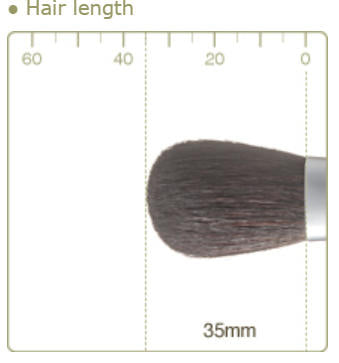 CHIKUHODO R-C4/RRC-4 Cheek Brush Flat-round Horse
