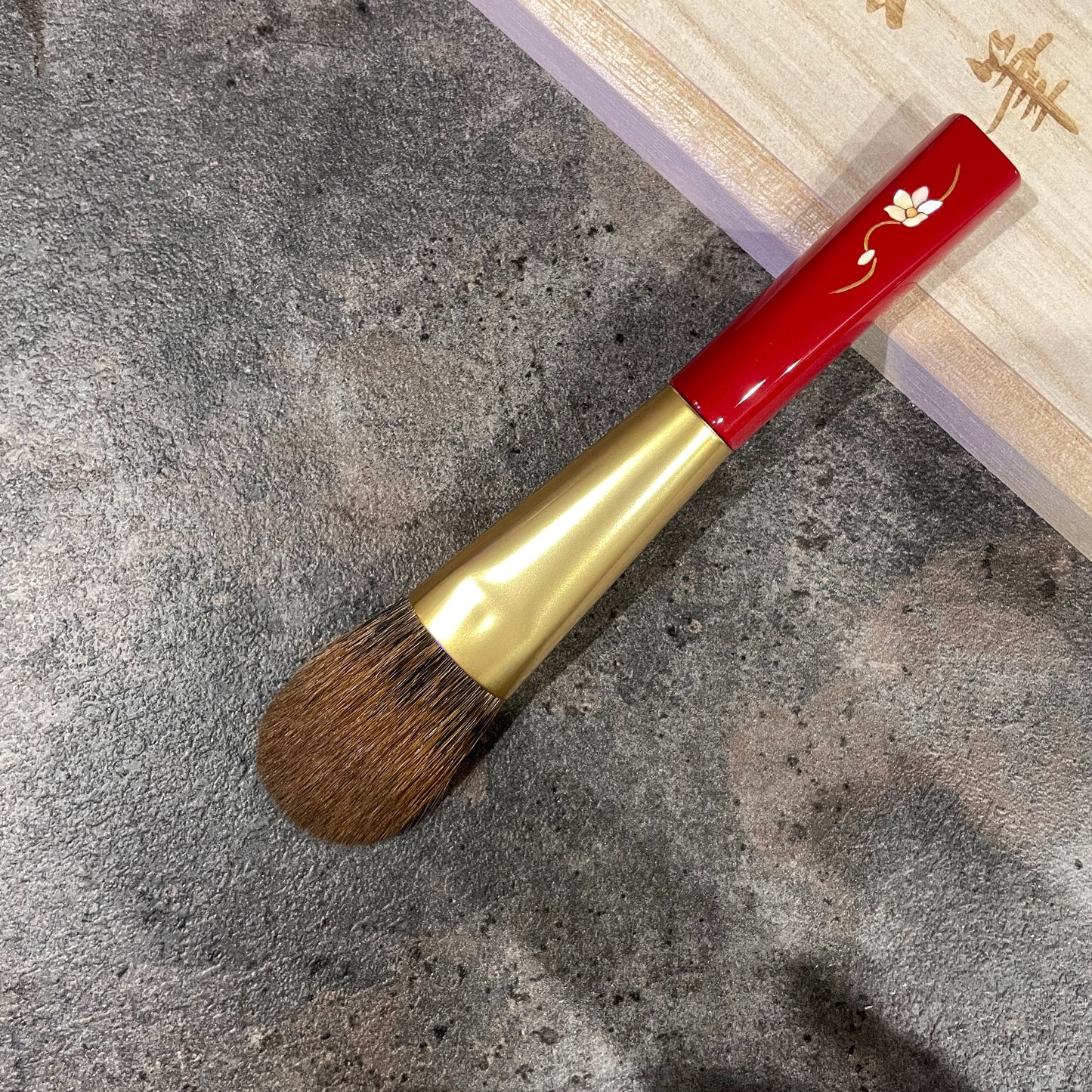 KOYUDO RCS cheek brush,flat round,red Canadian squirrel,by Yoshiki