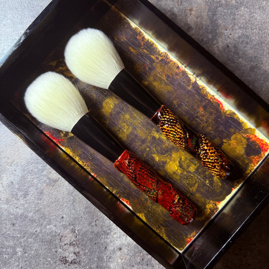 KOYUDO powder brush Gokujyo Saibikoho Embossed Wajima lacquer