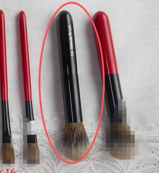 Takeda Brush 16RS EPSQU <W> cheek brush round white pine squirrel (discontinued)