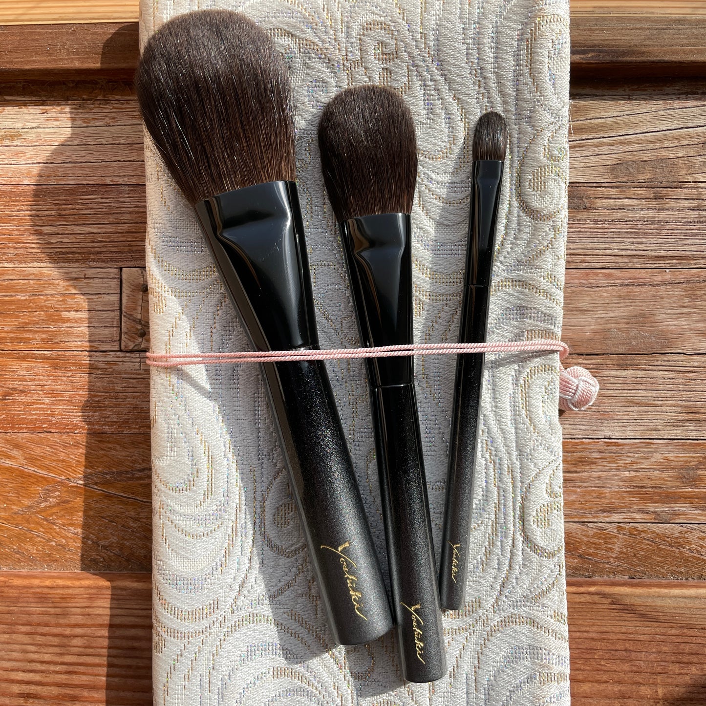 KOYUDO make up brush set,gray squirrel,black logo,By Yoshiki