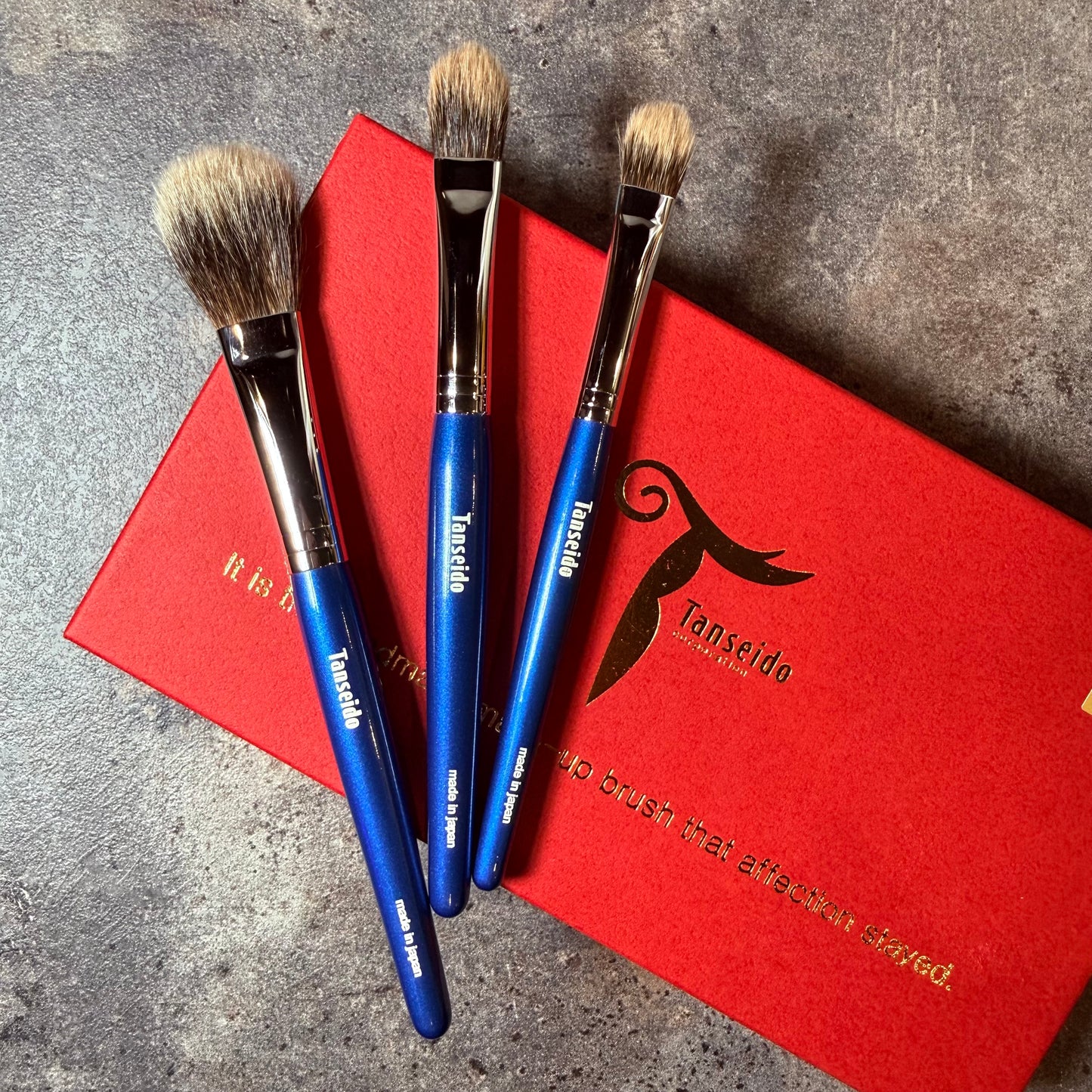 Tanseido Limited Edition CQ make up brush set White Pine squirrel