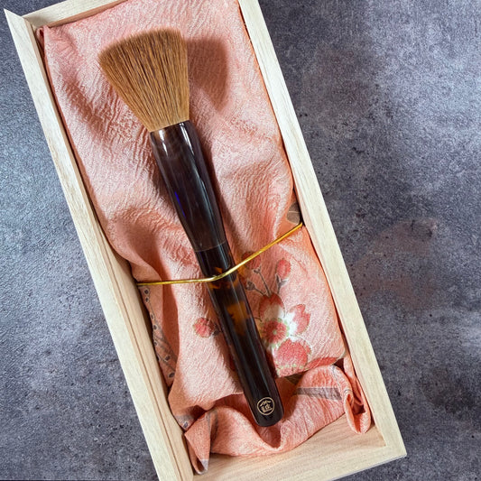 (Custom Order Deposit)Bunshindo Artisan Handmade Makeup Brush with Vintage Kolinsky ferrule 16.5mm