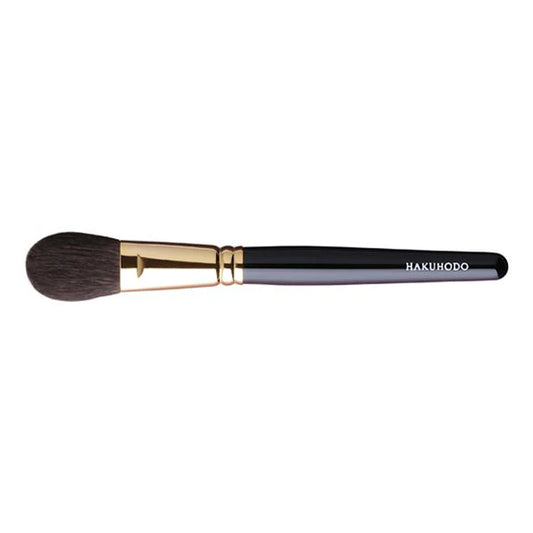 HAKUHODO S111BK cheek brush flat gray hair