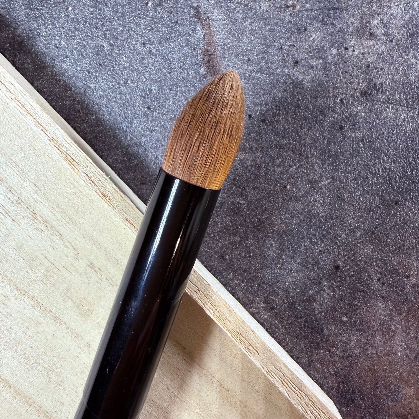 Eihodo Vintage Weasel Flame Makeup Brush|Handcrafted Kumano Fude for concealer,eyeshadow