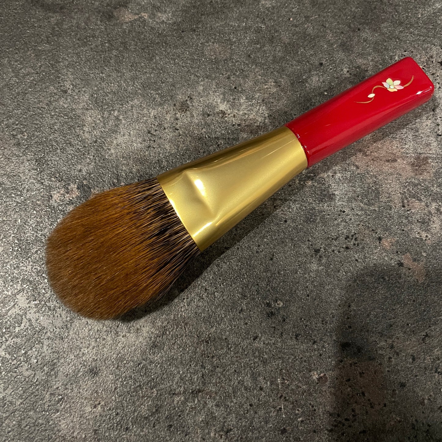 KOYUDO RCS face powder brush S,Red Canadian squirrel,raden lotus handle/Makie handle