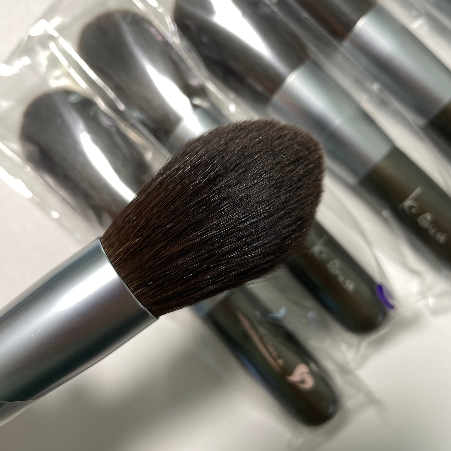 Mizuho outlet brush face powder brush S 43mm flame shape gray squirrel