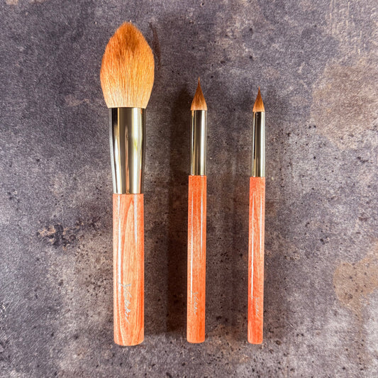 KOYUDO Bountiful Harvest Kakishibu Dyed High Grand Saikoho Tenpyo Brush Set
