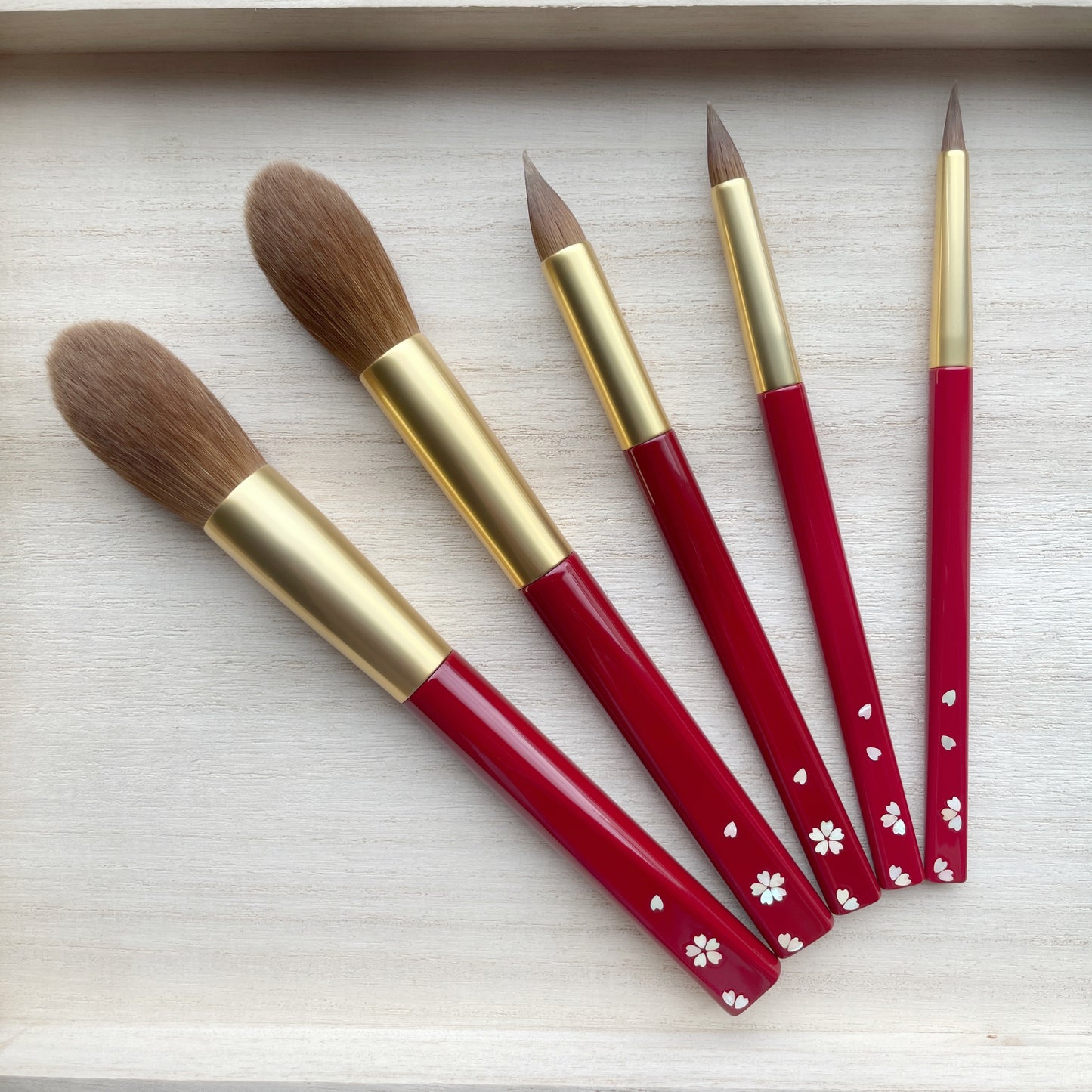KOYUDO super kolinsky make up brush set,Raden handle,By Yoshiki