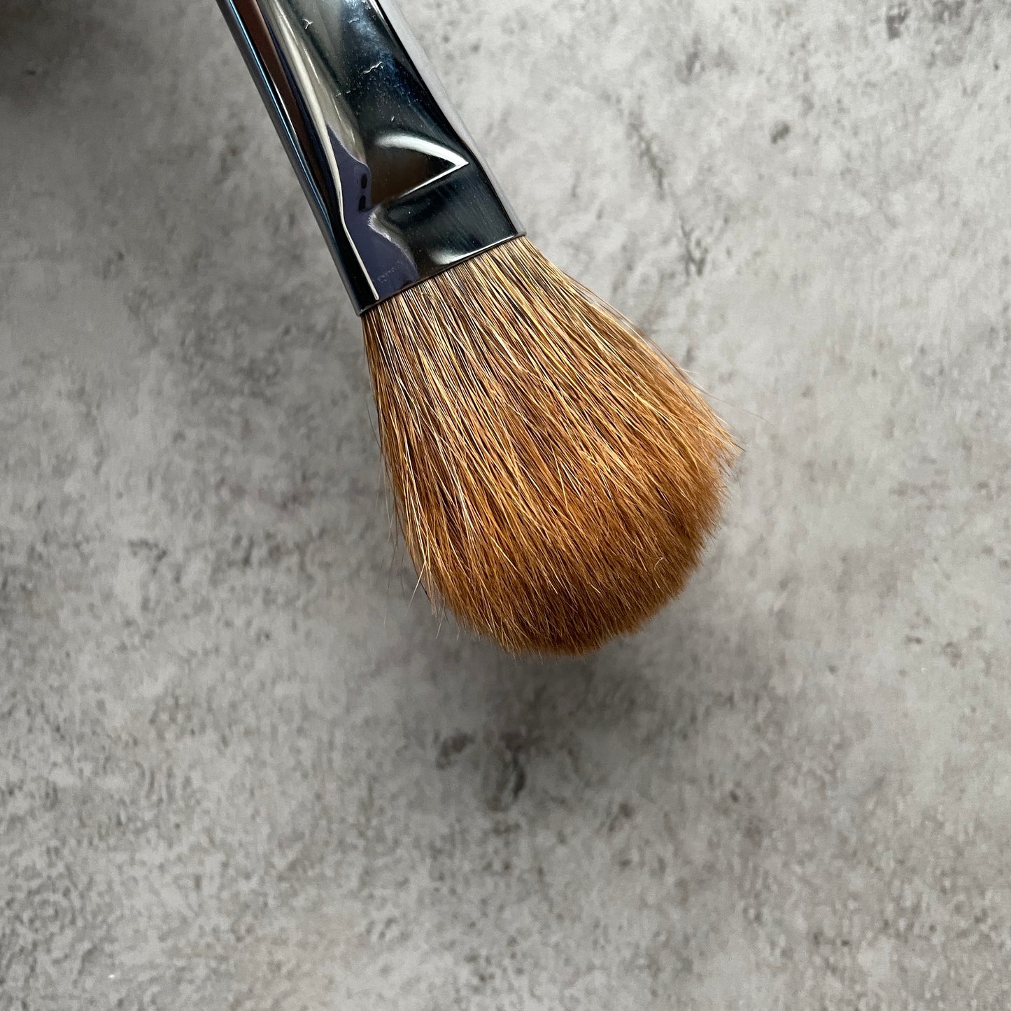 Tanseido Cheek/highlight Brush CQ14TSP,medium handle,flat round,tree squirrel