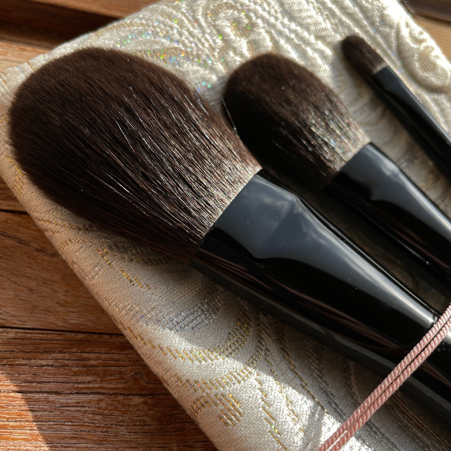 KOYUDO make up brush set,gray squirrel,black logo,By Yoshiki