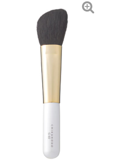CHIKUHODO G-2 Cheek/Highlight Brush Angle Gray squirrel mix Sokouhou goat hair