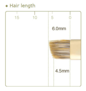 CHIKUHODO GSN-13 Eyebrow Brush Badger mix PBT