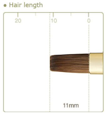 CHIKUHODO MK-15 Lip Brush Flat Weasel Portable Makie