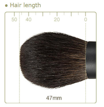 CHIKUHODO MK-UM Powder Brush Flat-round Gray squirrel Makie