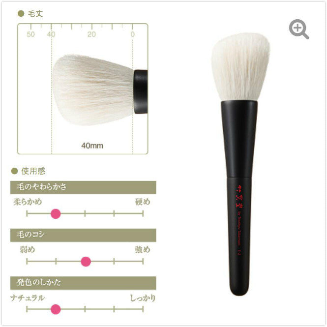 CHIKUHODO T-2 powder brush,angle,saikoho,T series